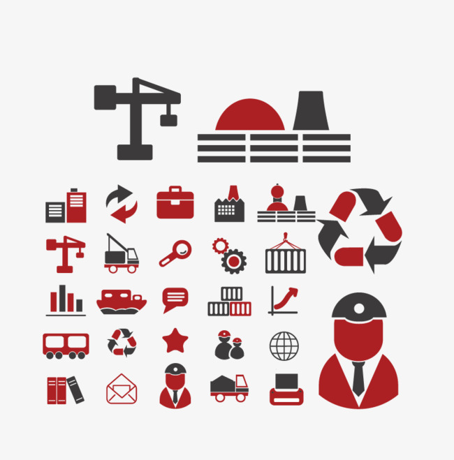 650x659 Building Construction Icon Collection, Building Vector
