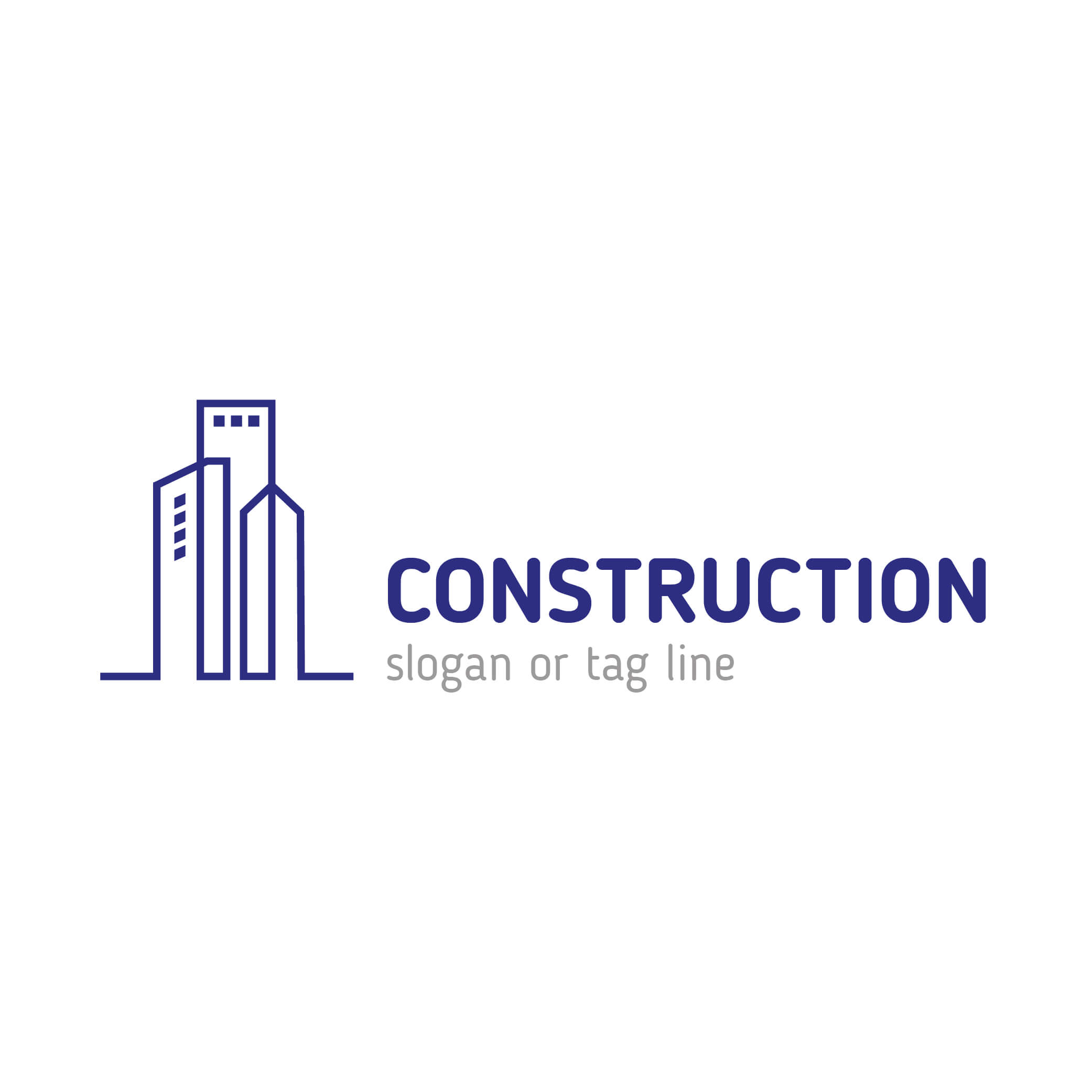 2083x2083 Construction Real Estate Company Logo Templates Vector
