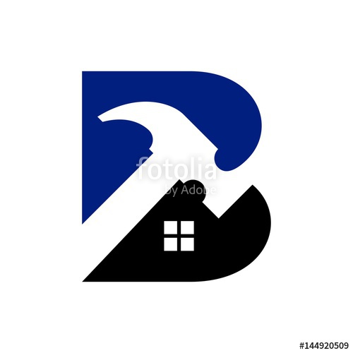 500x500 Hammer Logo Vector. Home Construction Logo. Stock Image And