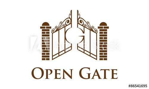 500x300 Gate, Architecture, Building, Construction, Vector, Logo, Design
