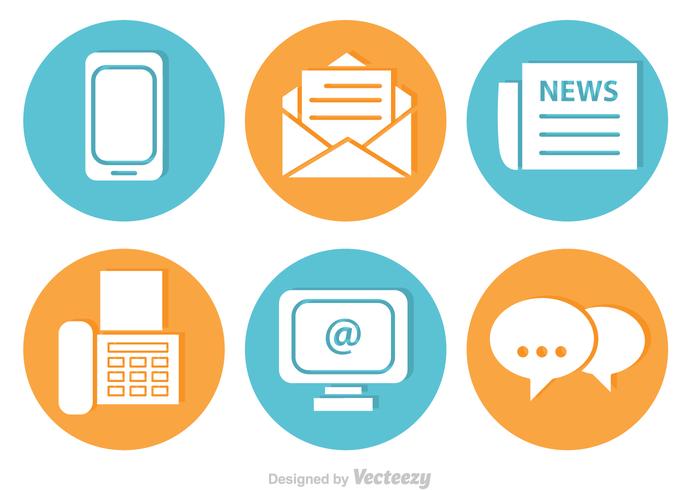 700x490 Contact Vector Icons Set