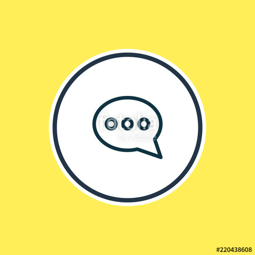 500x500 Vector Illustration Of Conversation Icon Line. Beautiful Contact