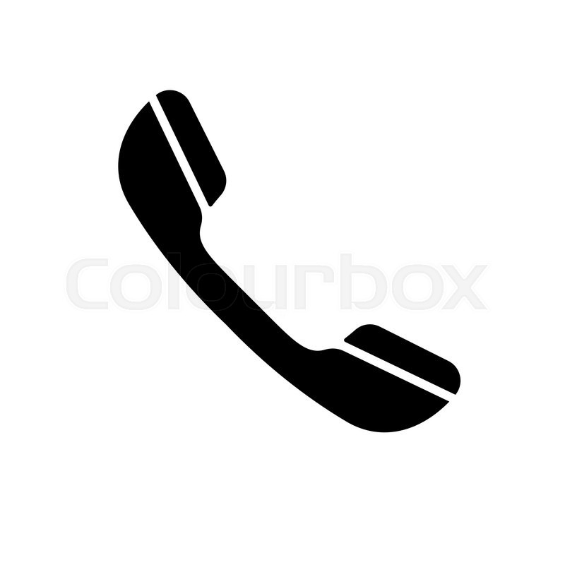 800x800 Black And White Phone Icon. Vector Phone Symbol Isolated On White