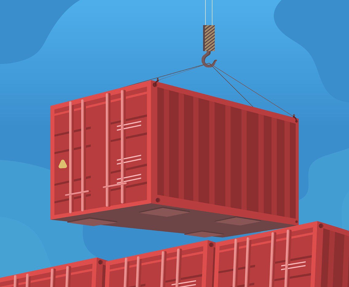 1136x936 Red Container Logistics Vector Vector Art Amp Graphics