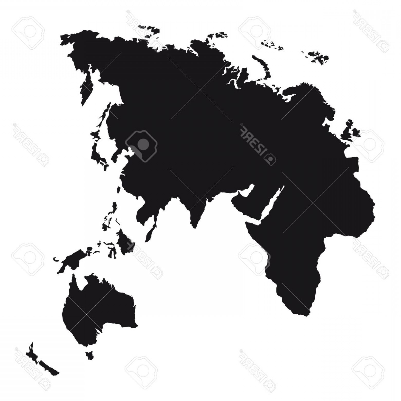 1560x1560 Photoblack Silhouette Europe Asia Africa And Oceania Continents