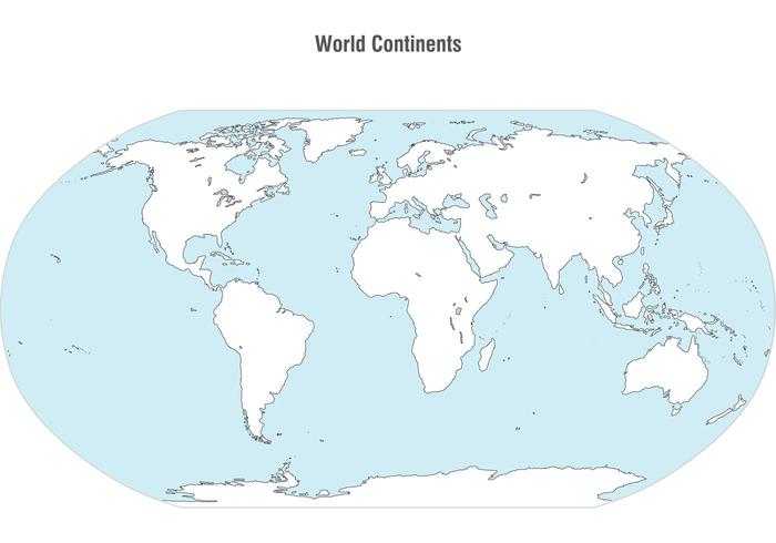 700x490 World Continents Map Vector