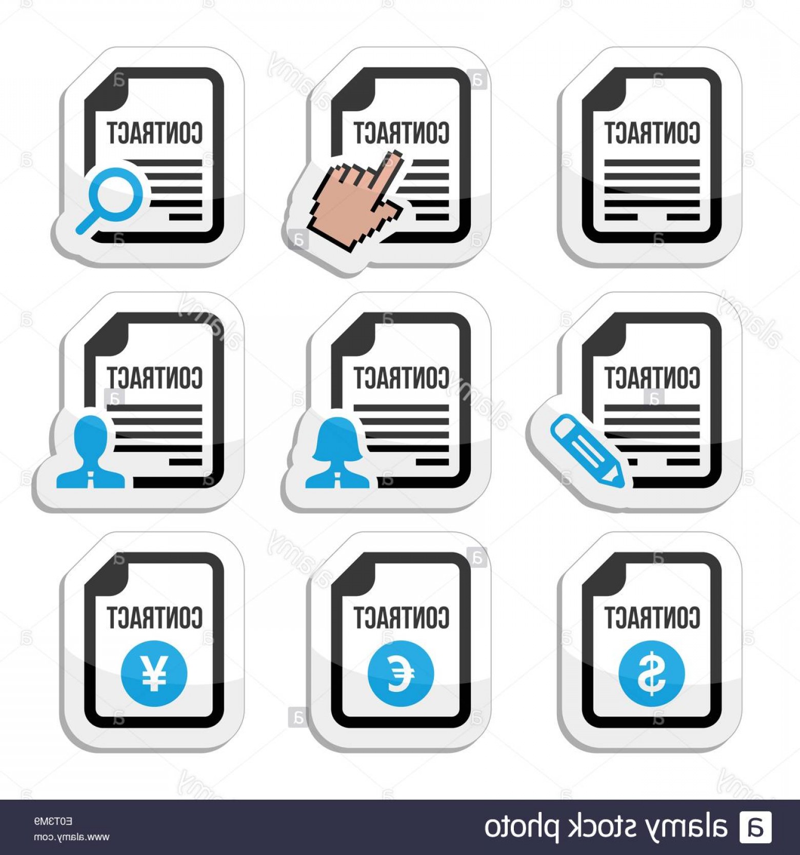 1560x1668 Stock Photo Business Or Work Contract Signing Vector Icons Set
