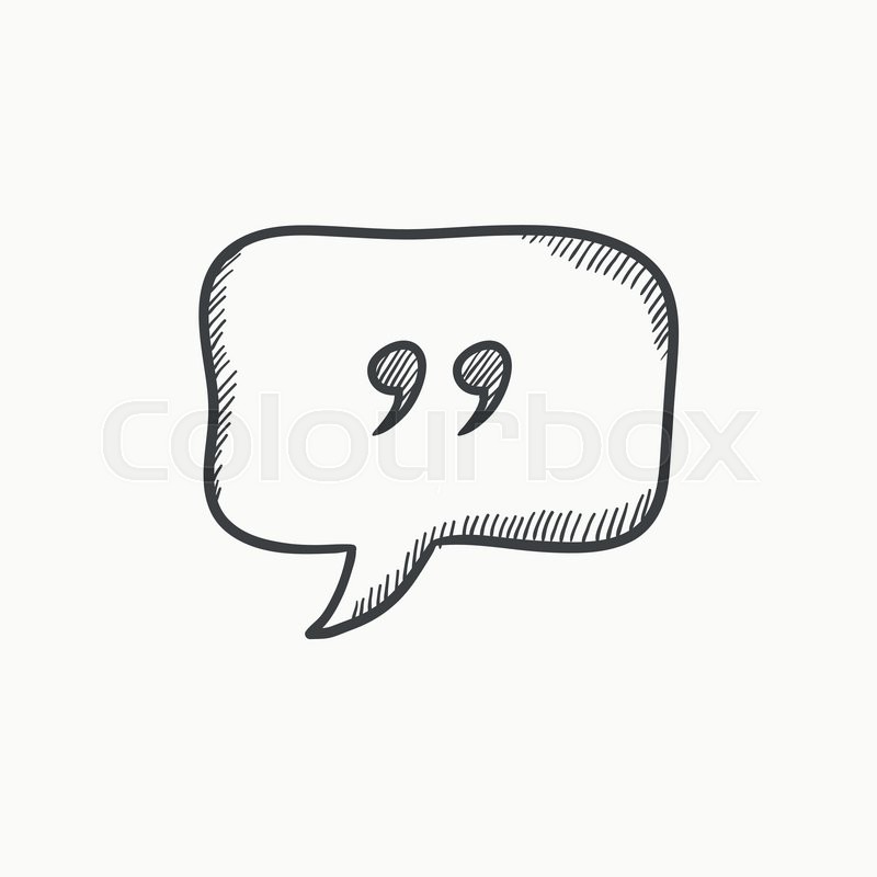 800x800 Speech Bubble Vector Sketch Icon Isolated On Background. Hand