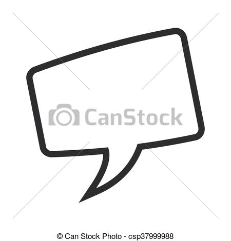 450x470 Square Conversation Bubble Vector Illustration Flat Style Design.