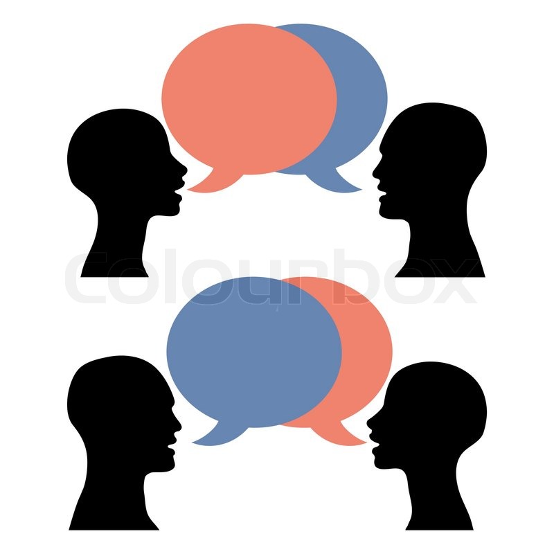 800x800 A Conversation Between Two People, Vector Illustration Stock