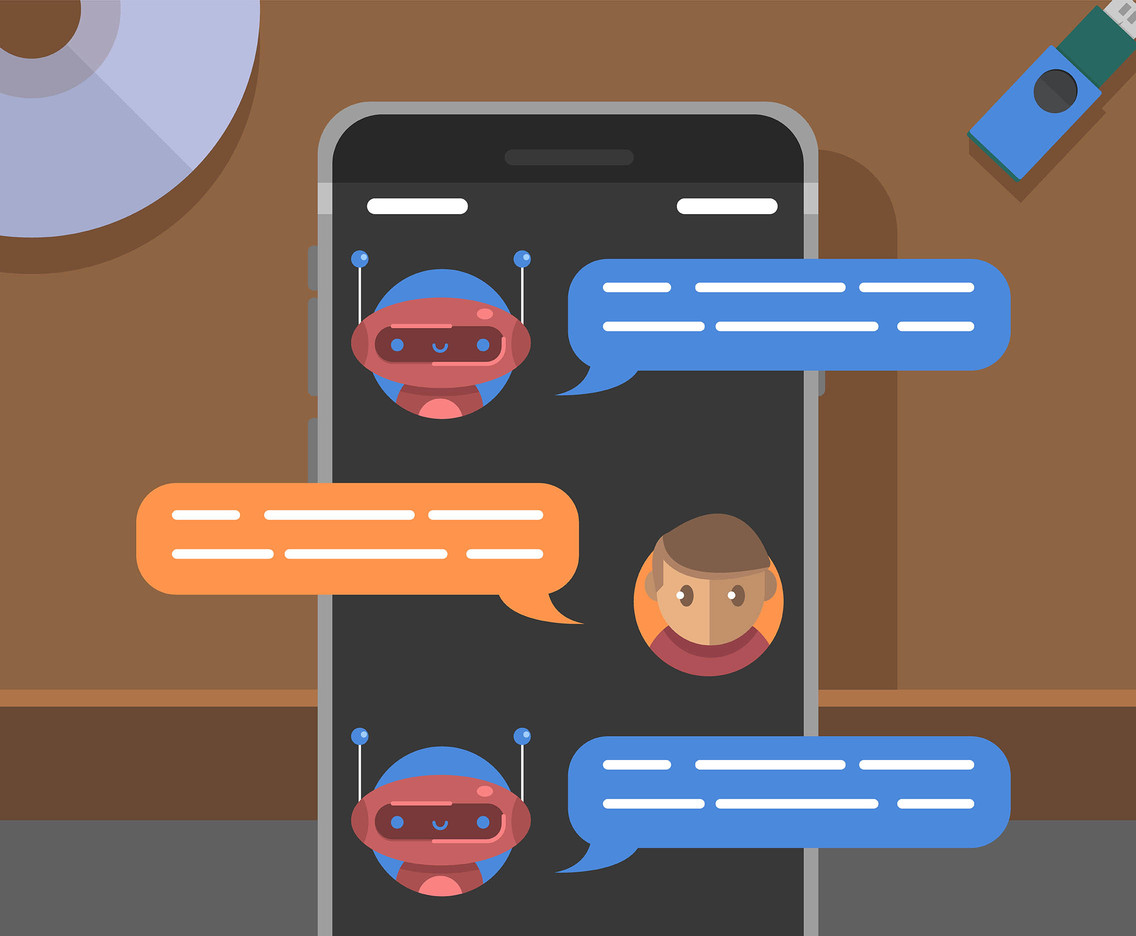 1136x936 Chatbot Conversation Vector Vector Art Amp Graphics