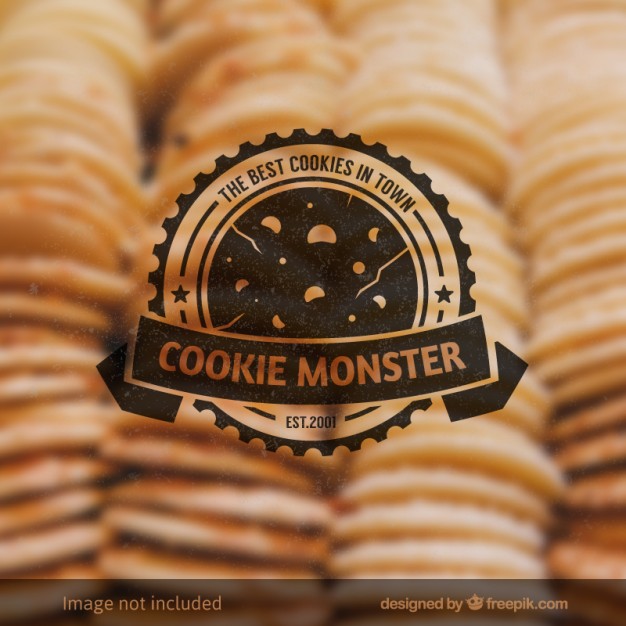 626x626 Cookie Monster Badge Vector Free Download