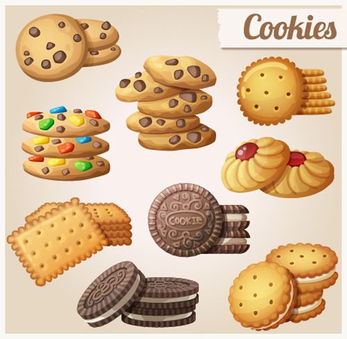 500x488 Delicious Cookies Vectors Design 01 Free Printables