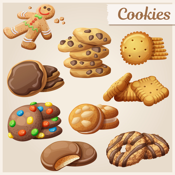 600x600 Different Cookie Vector 02 Free Download