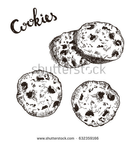 450x470 Drawn Cookie Vector
