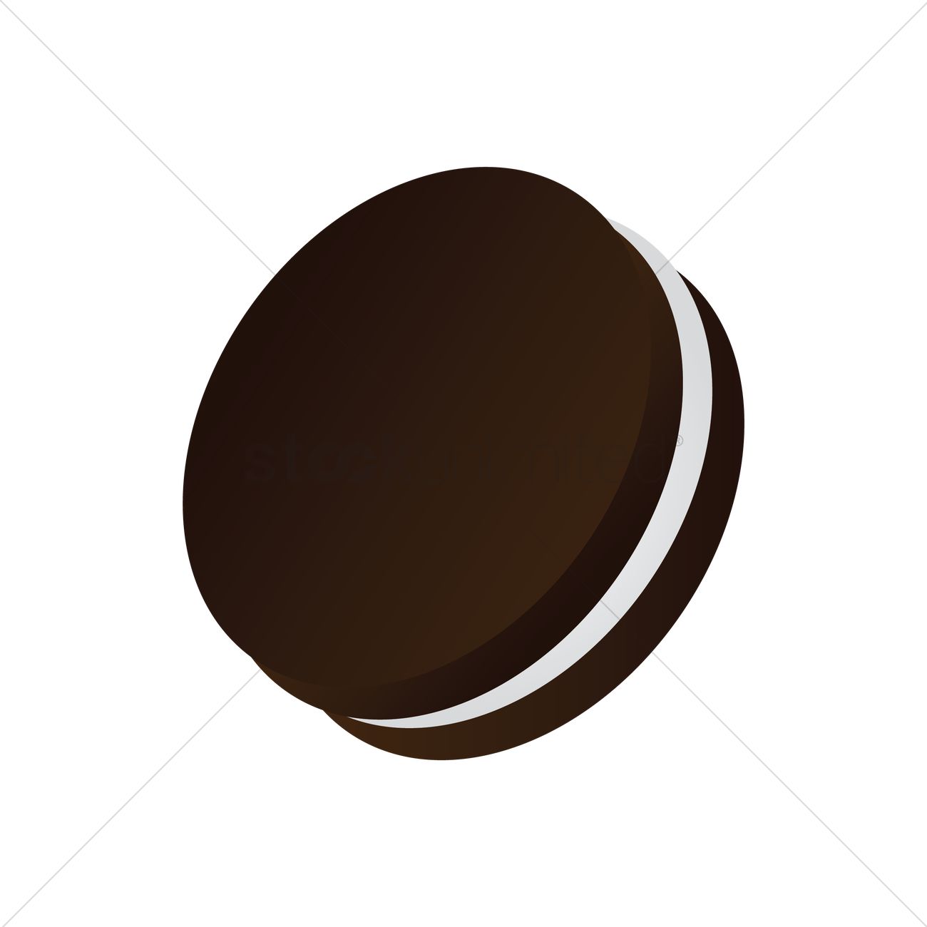 1300x1300 Chocolate Sandwich Cookie Vector Image