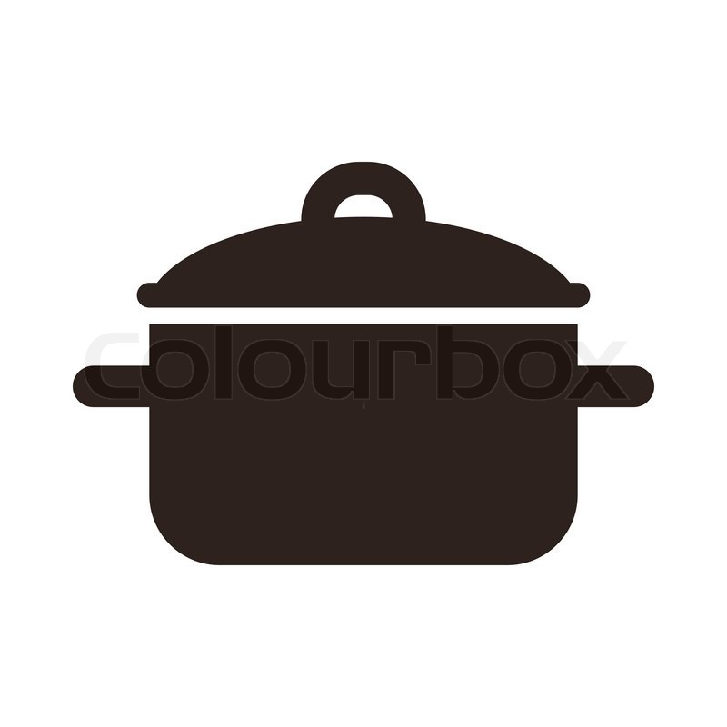 800x800 Cooking Pot Symbol Isolated On White Background Stock Vector