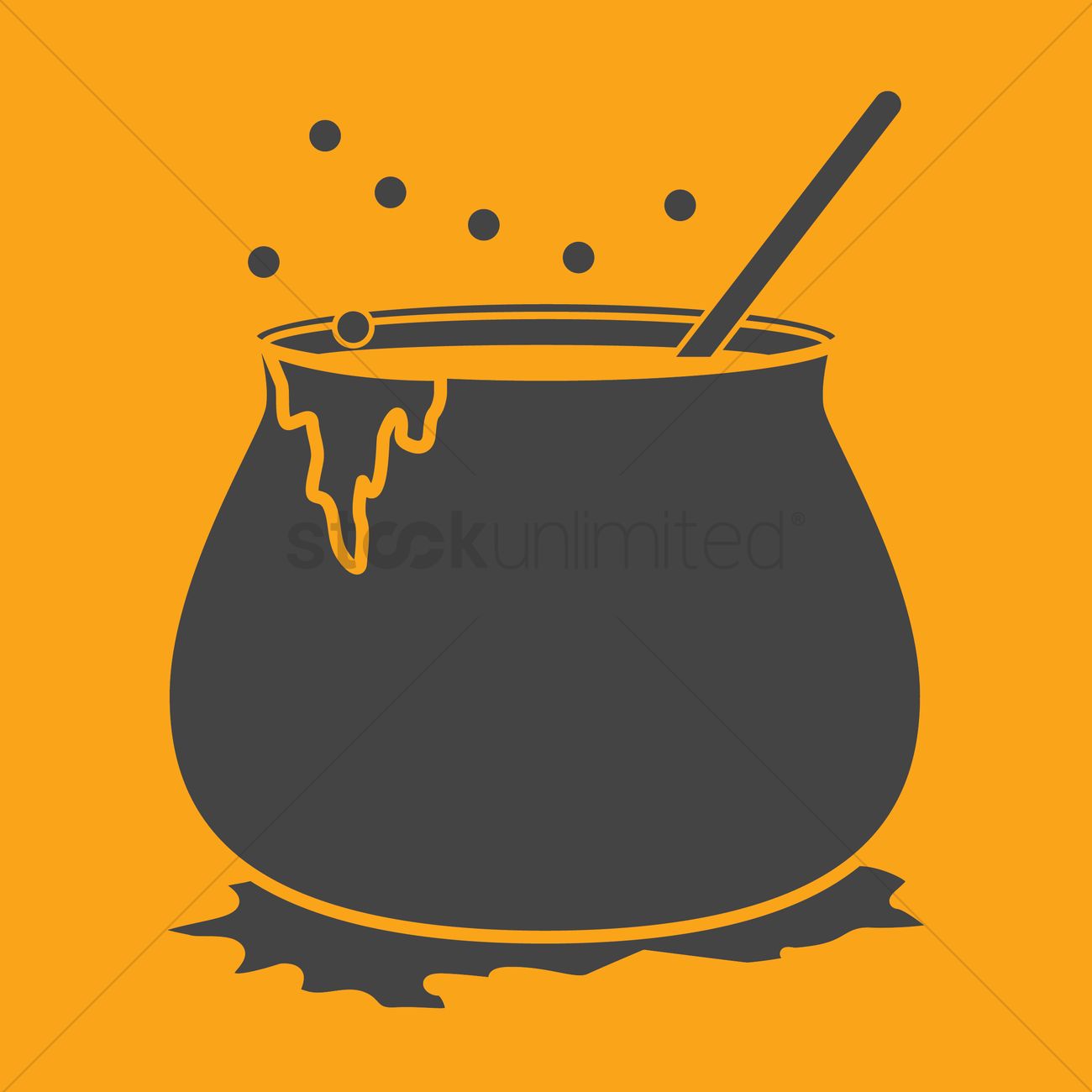 1300x1300 Witch Cooking Pot Vector Image