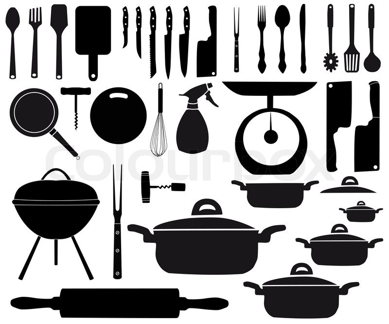 800x666 Vector Illustration Of Kitchen Tools For Cooking Stock Vector