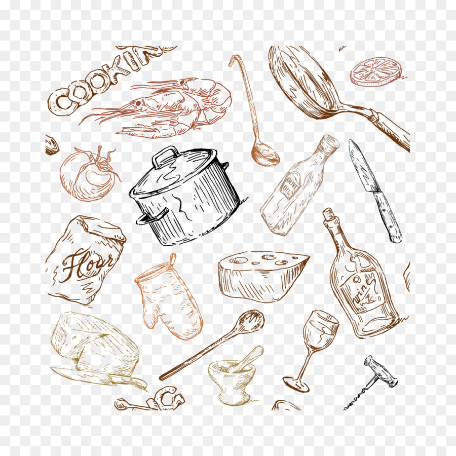 900x900 Drawing Food Kitchen Illustration