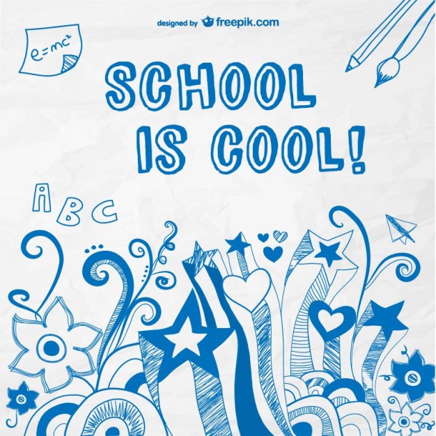 626x626 School Is Cool Vector Vector Free Download