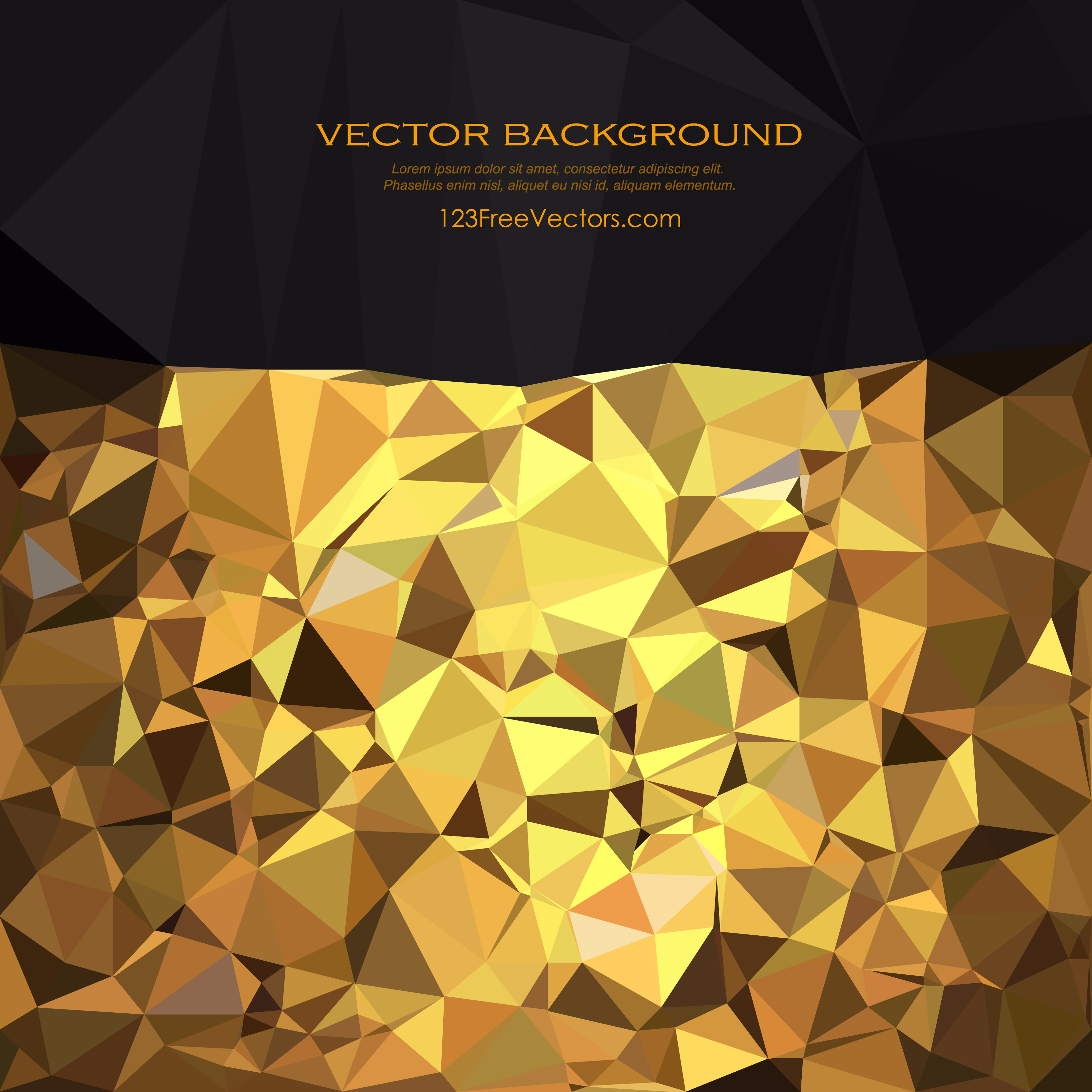 3333x3333 Free Cool Gold Polygon Triangle Background Vector Art 123freevectors