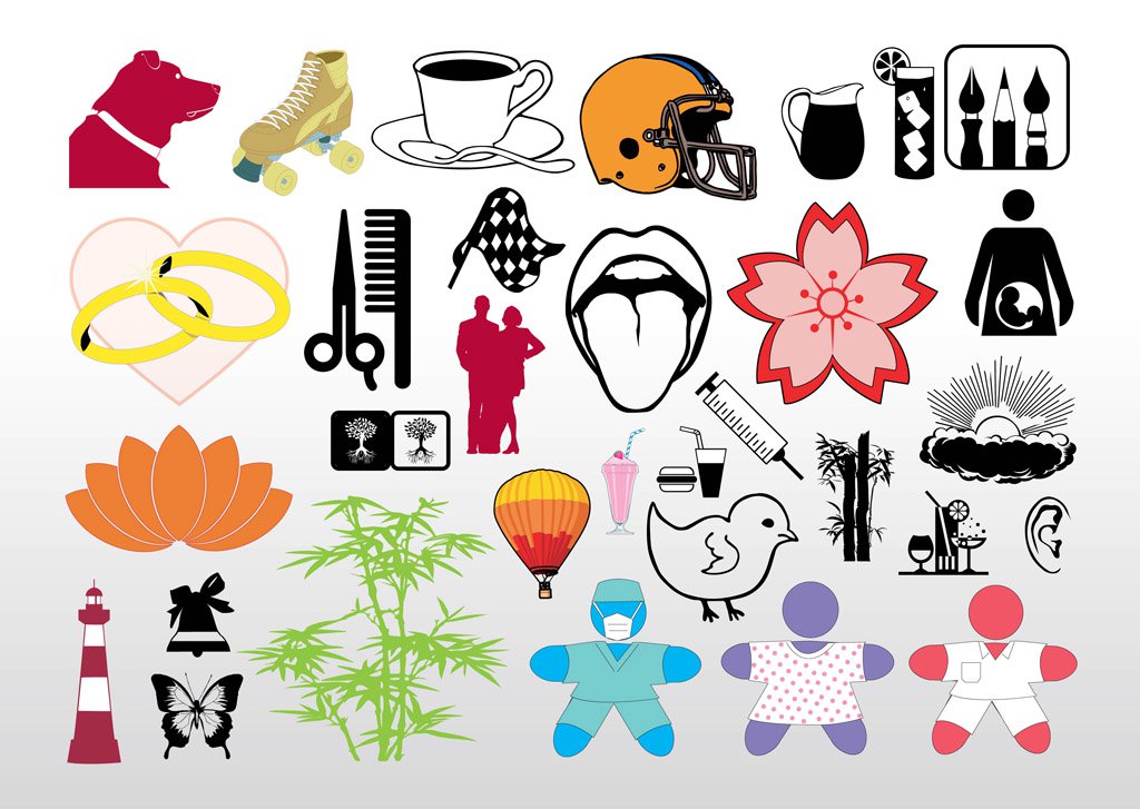 1024x727 Vector Logo Icons Cool Vector Clip Art Pack