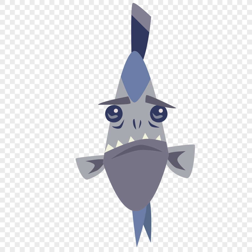 1020x1020 Fish Cool Cartoon Expression Vector Graphics Png Image Picture