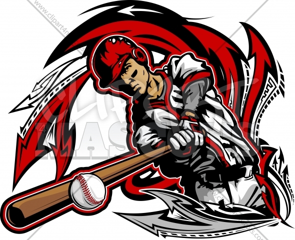 590x480 Cool Baseball Artwork Graphic Vector Logo
