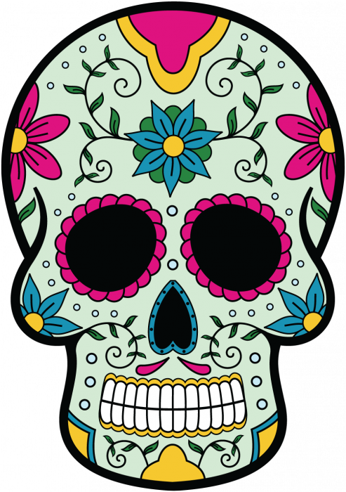 493x700 Collection Of Free Cool Vector Sugar Skull. Download On Ubisafe
