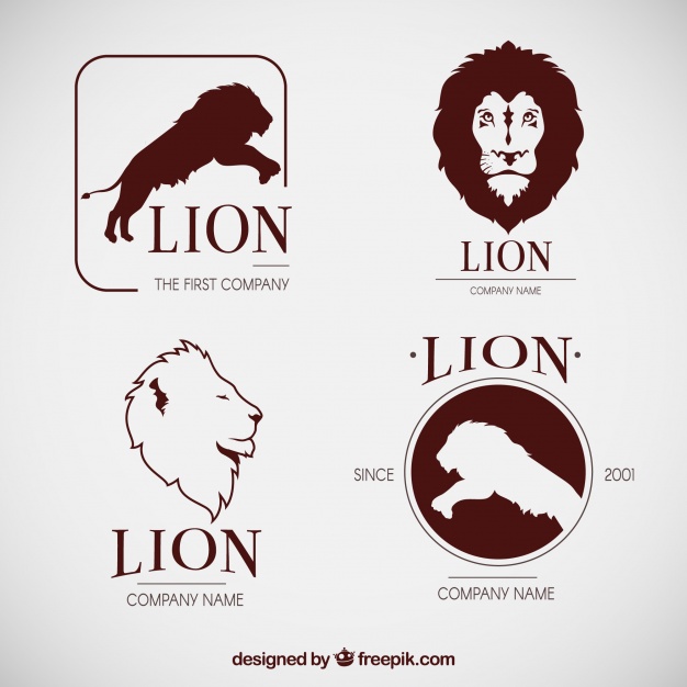 626x626 Original Set Of Cool Lion Logos Vector Free Download