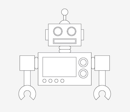 450x387 Create A Cool Vector Robot Character In Illustrator