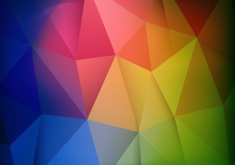792x557 Abstract Colorful Geometric Shapes Background Vector Illustration