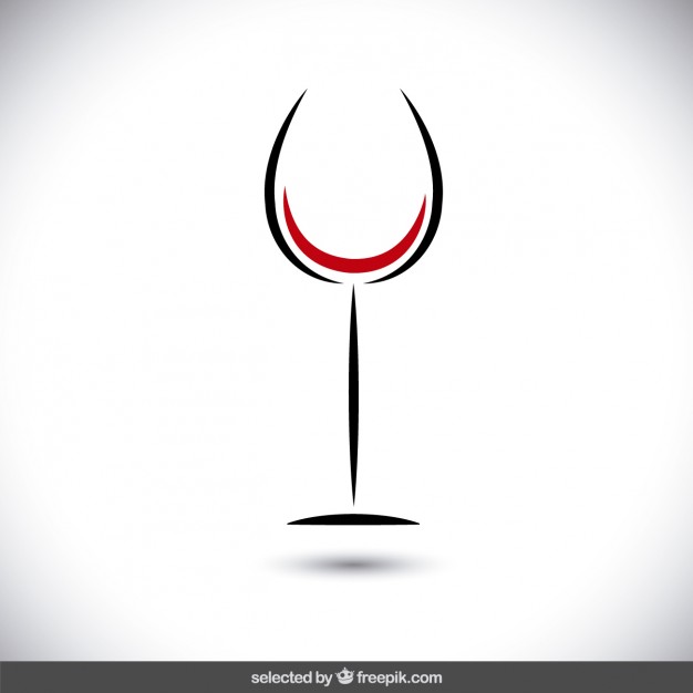 626x626 Minimalist Wineglass Logo Vector Free Download