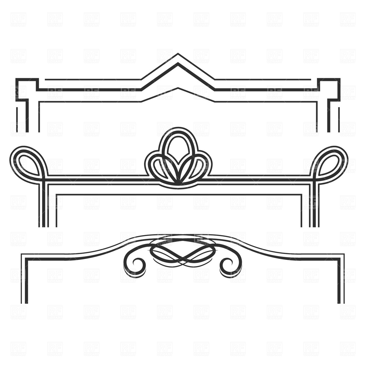 1200x1200 Retro Line Frames Vector Image Vector Artwork Of Borders And