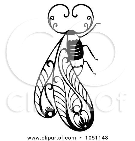 450x470 Royalty Free Vector Clip Art Illustration Of A Decorative Bug