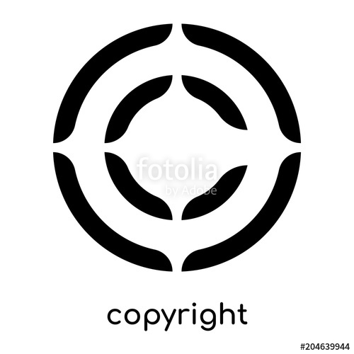 500x500 Copyright Symbol Isolated On White Background , Black Vector Sign