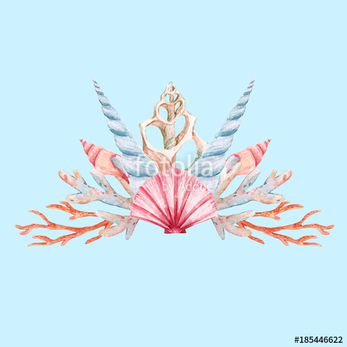 500x500 Watercolor Coral Vector Crown Stock Image And Royalty Free Vector