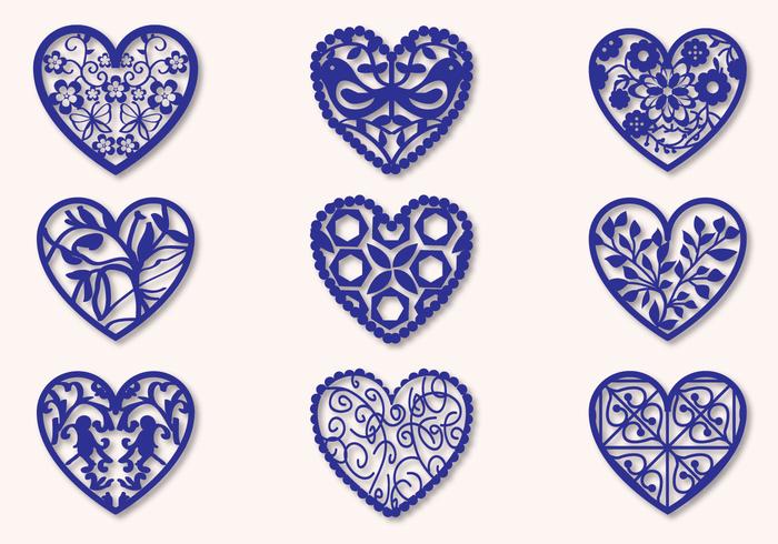 700x490 Fretwork Heart Vectors