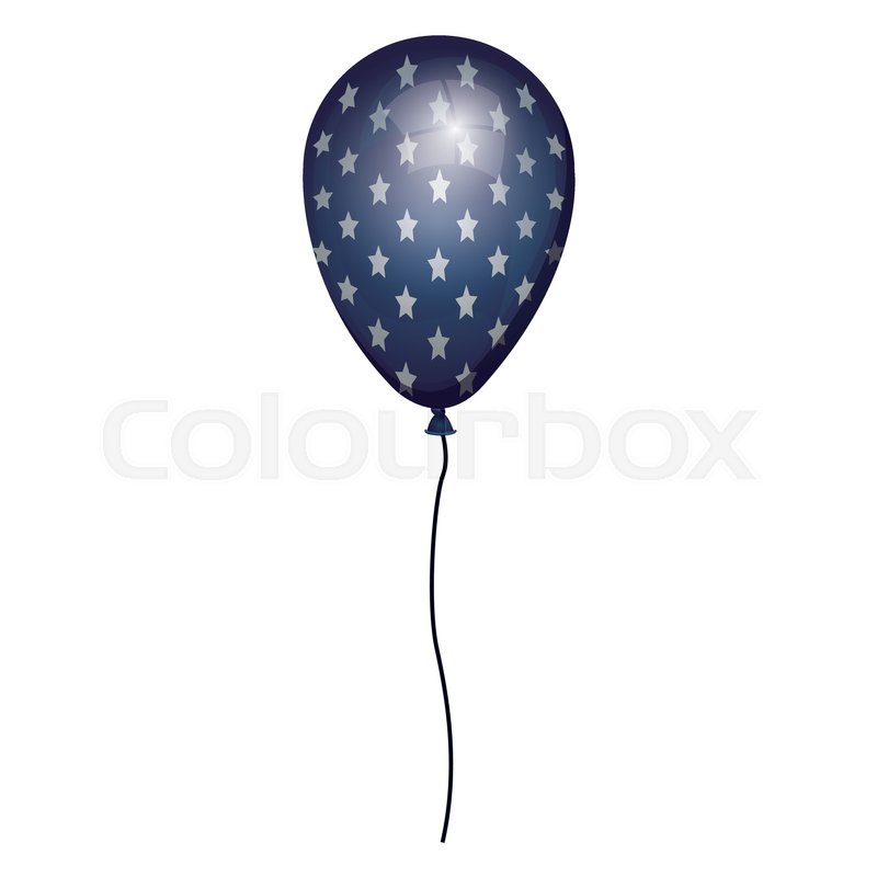 800x800 Globe Blue With White Stars And Cord Vector Illustration Stock