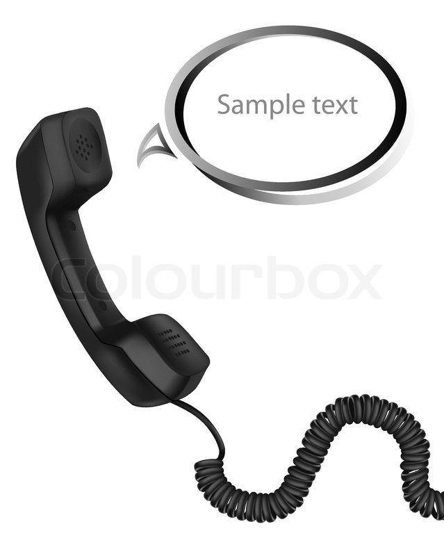639x800 Telephone Receiver And Cord. Vector. Stock Vector Colourbox