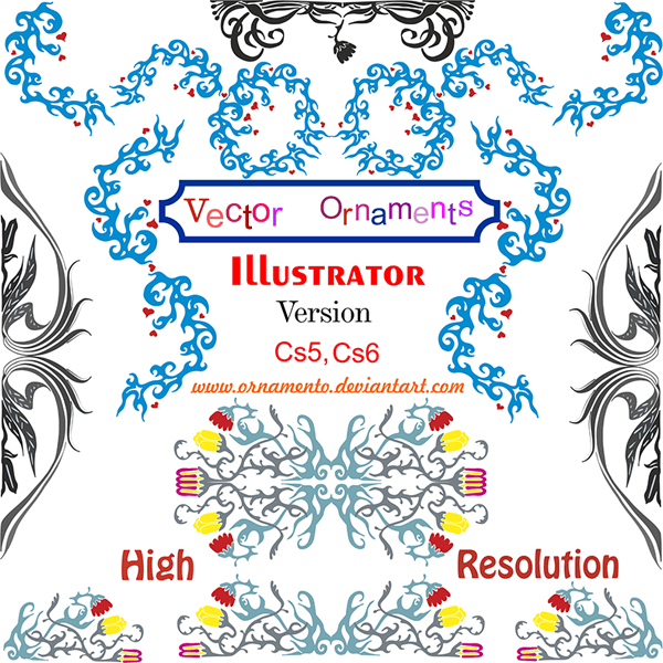 600x600 Free Vector Ornaments Corel Draw 123freevectors