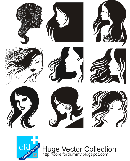 440x544 Hair Vector Corel Draw Tutorial And Free Vectors