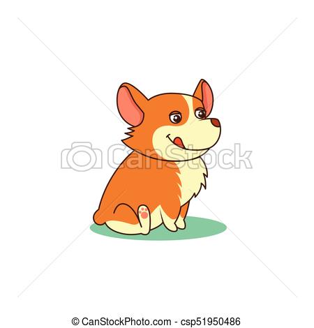 450x470 Cute Dog Of Welsh Corgi. Vector Illustration Of Nice Puppy. For
