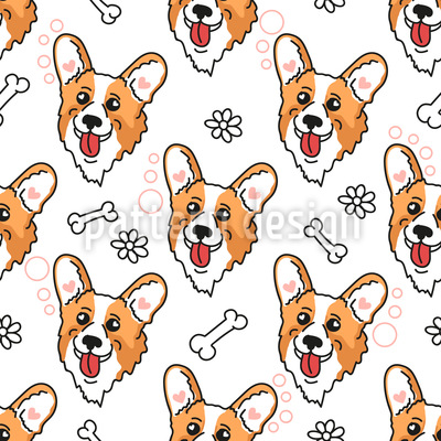 400x400 Funny Welsh Corgi Vector Pattern