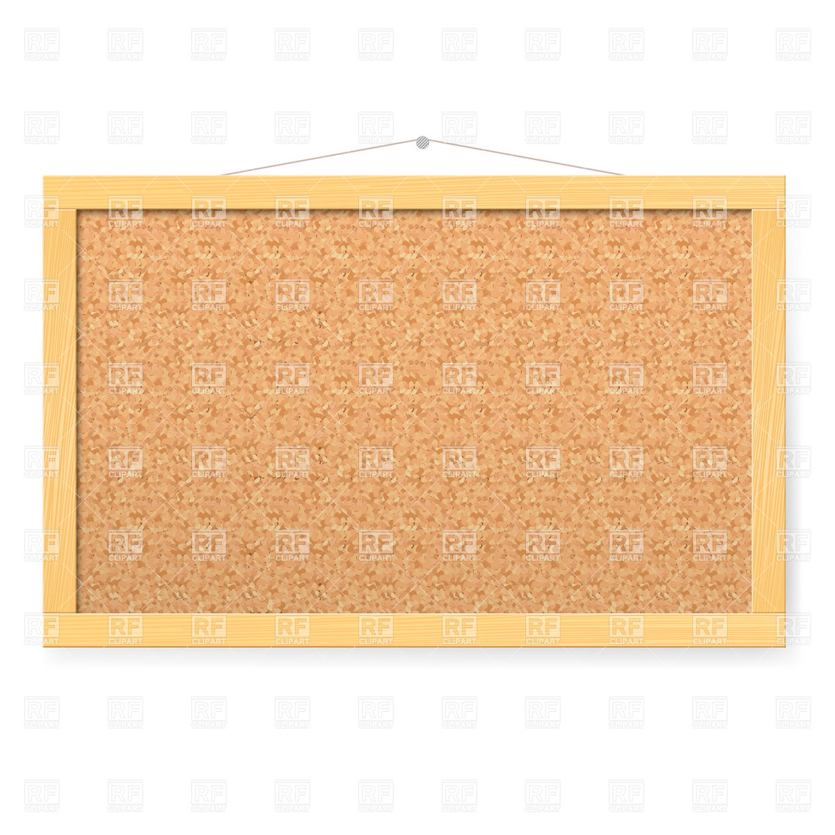 1200x1200 Empty Cork Board In Wooden Frame Vector Image Vector Artwork Of