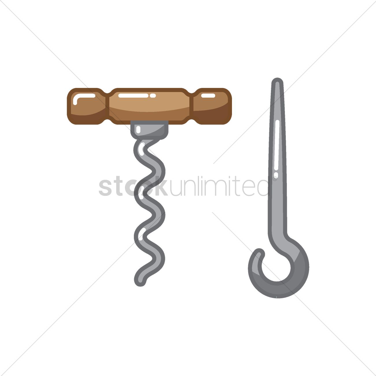 1300x1300 Corkscrew Vector Image