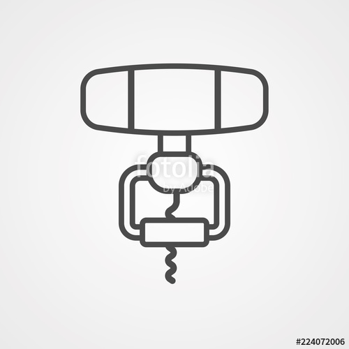 500x500 Corkscrew Vector Icon Sign Symbol Stock Image And Royalty Free