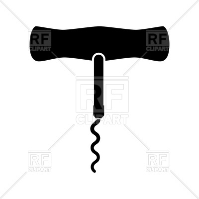 400x400 Silhouette Of Corkscrew Vector Image Vector Artwork Of Objects