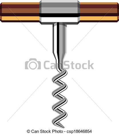 416x470 Vector Chrome Corkscrew.